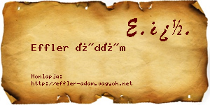 Effler Ádám névjegykártya